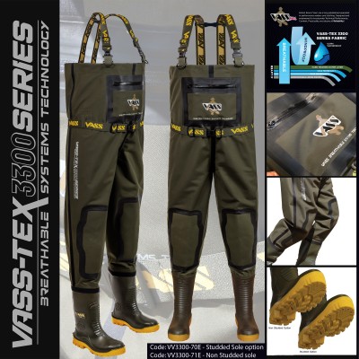 Vass-Tex 3300 Heavy Duty Breathable Chest Wader by Vass Textiles Limited